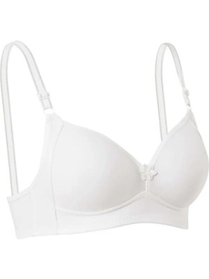 Ethab Ticaret Telsiz Silikonlu Toparlayıcı Sütyen Beyaz