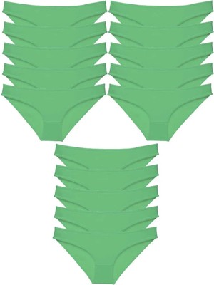 Ethab Ticaret 15 Adet Süper Eko Set Likralı Kadın Slip Külot Yeşil