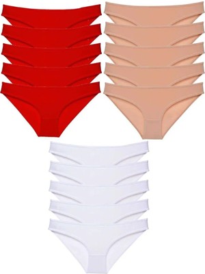 Ethab Ticaret 15 Adet Süper Eko Set Likralı Kadın Slip Külot 514