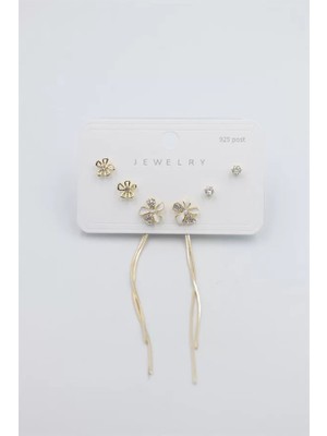 Ethab Ticaret Çoklu Set Küpe - Altın