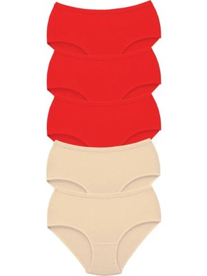 Ethab Ticaret 5 Adet Tutku Kadın Yüksek Bel Bato Kalın Lastik Külot S6