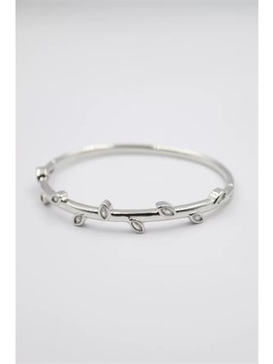 Ethab Ticaret Taşlı Vip Bilezik - Gümüş