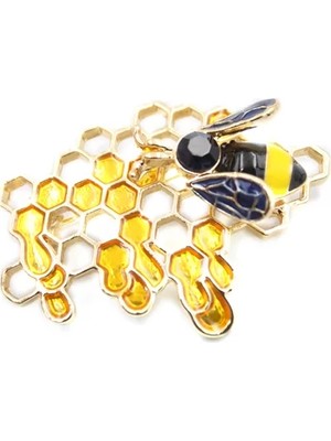 Ethab Ticaret Arı Broş - Altın