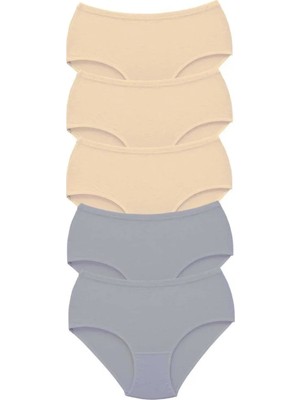 Ethab Ticaret 5 Adet Tutku Kadın Yüksek Bel Bato Kalın Lastik Külot S9