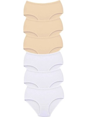 Ethab Ticaret 6 Adet Tutku Kadın Yüksek Bel Bato Kalın Lastik Külot S9