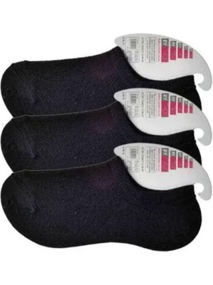 Ethab Ticaret Siyah Kadın Görünmez Çorap 3 Çift