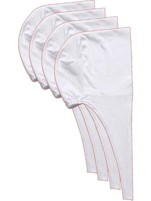 Ethab Ticaret 4 Adet Tesettür Bone Bağcıklı Likralı Beyaz