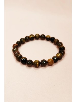 Ethab Ticaret Kaplan Gözü Doğal Taş Bileklik Kutulu