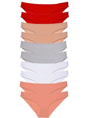 Ethab Ticaret 10 Adet Süper Eko Set Likralı Kadın Slip Külot 505