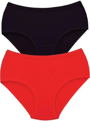 Ethab Ticaret 2 Adet Tutku Kadın Yüksek Bel Bato Kalın Lastik Külot S1