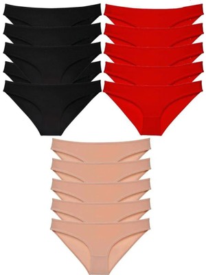 Ethab Ticaret 15 Adet Süper Eko Set Likralı Kadın Slip Külot 512