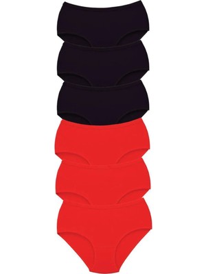 Ethab Ticaret 6 Adet Tutku Kadın Yüksek Bel Bato Kalın Lastik Külot S1