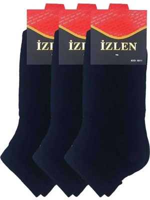 Ethab Ticaret Siyah Erkek Kısa Spor Çorap 3 Çift