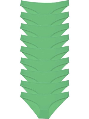 Ethab Ticaret 9 Adet Süper Eko Set Likralı Kadın Slip Külot Yeşil