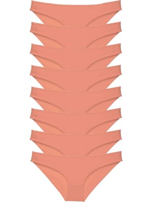 Ethab Ticaret 8 Adet Süper Eko Set Likralı Kadın Slip Külot Pudra