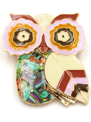 Ethab Ticaret Baykuş Broş - Çok Renkli