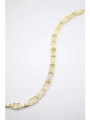 Ethab Ticaret Taşlı Vip Bileklik - Altın