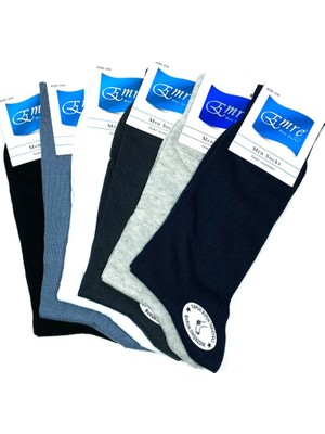 Ethab Ticaret Penye Yazlık Erkek Çorap Burun Dikişsiz Takviyeli Topuk ve Burun 6 Çift