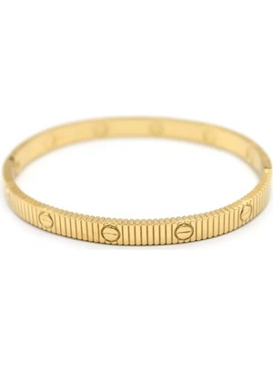 Ethab Ticaret Crt Love Taşsız Bilezik - Altın