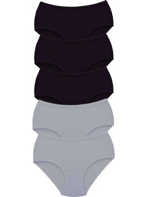 Ethab Ticaret 5 Adet Tutku Kadın Yüksek Bel Bato Kalın Lastik Külot S4