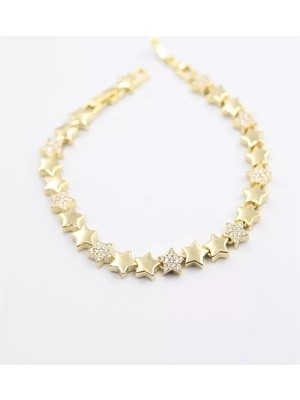 Ethab Ticaret Taşlı Yıldız Bileklik - Altın