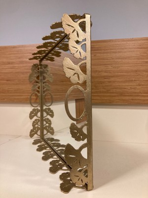 Plus Home Tepsi Dekoratif Dikdörtgen Döküm Pirinç Aynalı Renk Mat Eskitme Boyut 40X30 cm