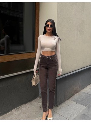Aida Fashion Yıkamalı Mom Jeans