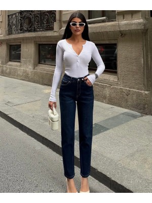 Aida Fashion Yıkamalı Mom Jeans