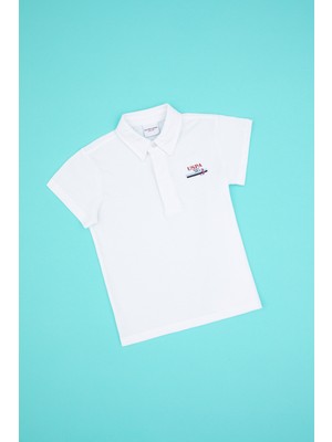 U.S. Polo Assn. Erkek Çocuk Beyaz Polo Yaka Tişört 50325175-VR013