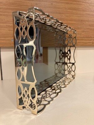 Plus Home Tepsi Dekoratif Ortaboy Dikdörtgen Döküm Pirinç Renk Gümüş Boyut 30X20 cm