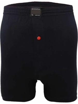 Ethab Ticaret Düğmeli Pamuklu Erkek Penye Boxer Lacivert - 1146A