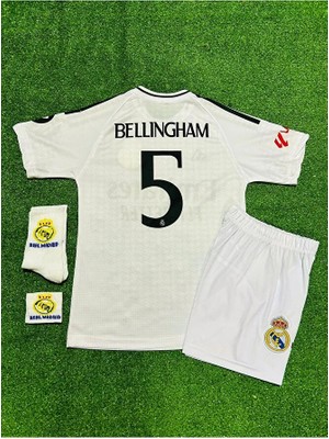 R.e.a.l Madrid 2024-25 Yeni Sezon Jude Bellingham Iç Saha Çocuk Forması 4'lü Set (Armalı)