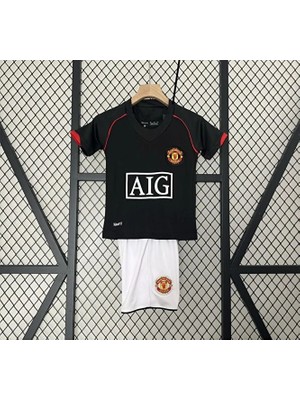 M.unitedd Moskova 2008 Sezonu Cristiano Ronaldo Çocuk Forması 4'lü Set (Black)