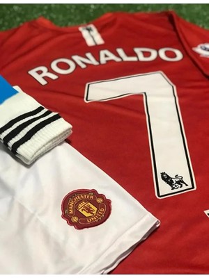M.unitedd Moskova 2008 Sezonu Cristiano Ronaldo Çocuk Forması 4'lü Set (Red)