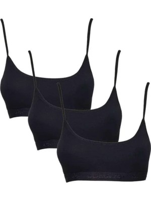 Ethab Ticaret Pedli Ip Askılı Siyah Büstiyer 3 Adet