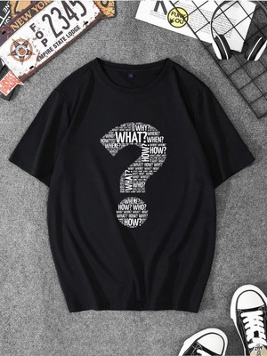 ENSUENO Unisex What Yazılı Tshirt