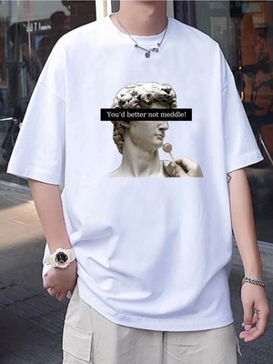 ENSUENO Unisex You'd Better Not Meddle Yazılı Tshirt