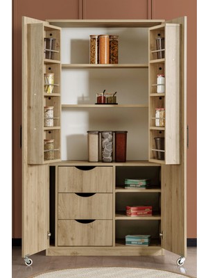 Hermobi Roza 2 Kapaklı Erzak/kiler Dolabı