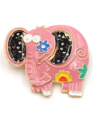 Ethab Ticaret Fil Broş - Pembe