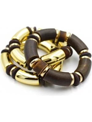 Ethab Ticaret Çoklu Lastkli Bilezik - Kahverengi