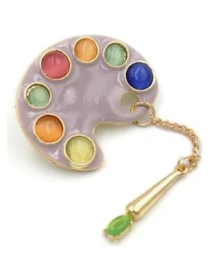 Ethab Ticaret Palet Broş - Mor