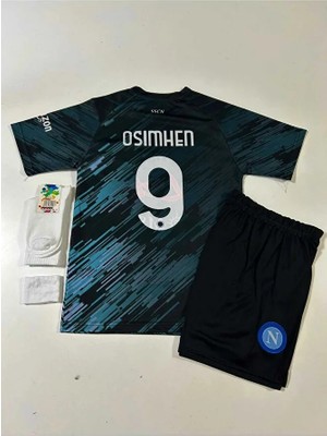 Napoli 2022/23 Sezonu Victor O's.i.m.h.e.n Deplasman Çocuk Forması 4'lü