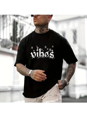 ENSUENO Unisex Vibes Yazılı Tshirt