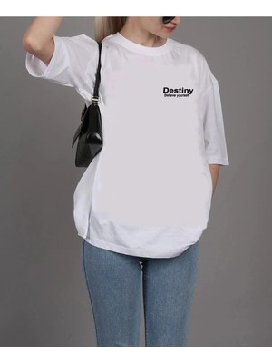 ENSUENO Unisex Destiny Rahat Kesim Oversize T-Shirt