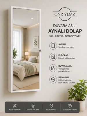 Yc dekoe Aynalı Takı Dolabı Demonte
