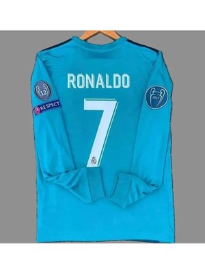 Cristiano R,o,n,a,l,d,o, 2017-18 Şampiyonlar Ligi Uzun Kollu Deplasman FORMASI0098262655511