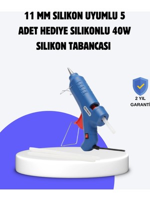 Nacario Mey Ithalat® Sıcak Mum Tabancası 40W 5 Silikon Hediyeli Kolay ve Hızlı Yapıştırma