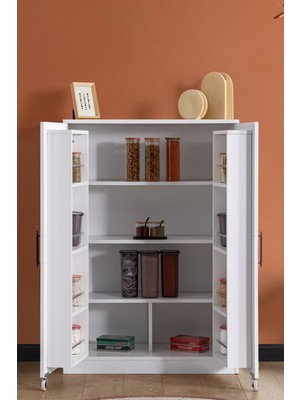 Hermobi Elvira 2 Kapaklı Küçük Erzak/kiler Dolabı