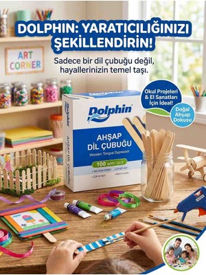 Dolphin Naturel Dil Çubuğu-Abeslang 15cm 100lü/ 2 Paket Gönderimi