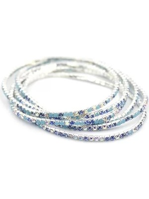 Die Grup 6'lı Lastikli Bileklik - Mavi